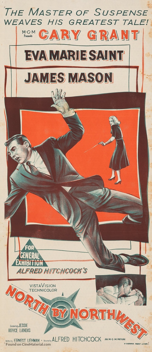 North by Northwest - Australian Movie Poster