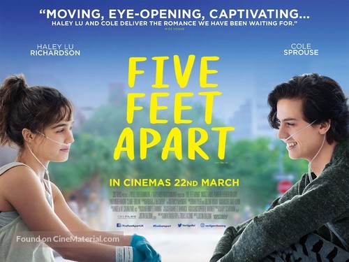 Image result for poster of movie Five Feet Apart (2019)