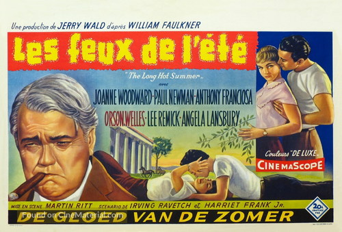 The Long, Hot Summer - Belgian Movie Poster