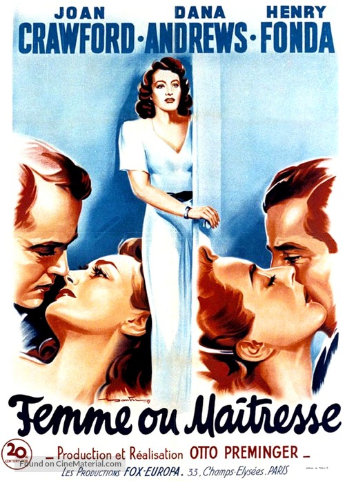 Daisy Kenyon - French Movie Poster