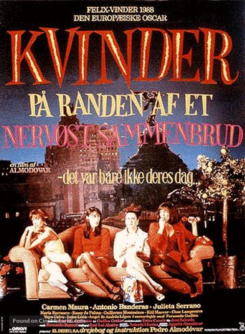 Mujeres Al Borde De Un Ataque De Nervios - Danish Movie Poster