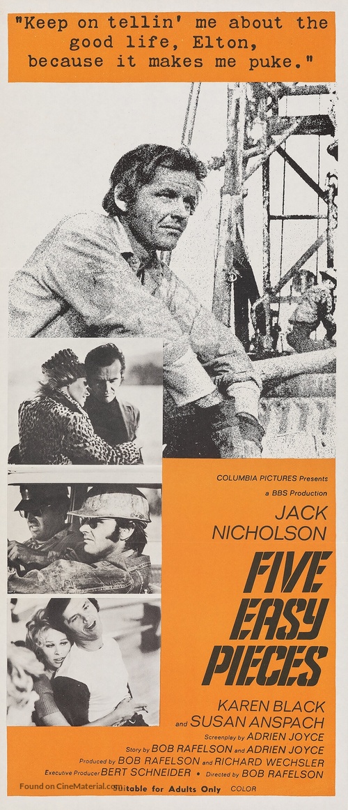 Five Easy Pieces - Australian Movie Poster
