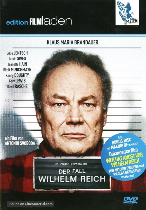 Der Fall Wilhelm Reich - Austrian DVD movie cover