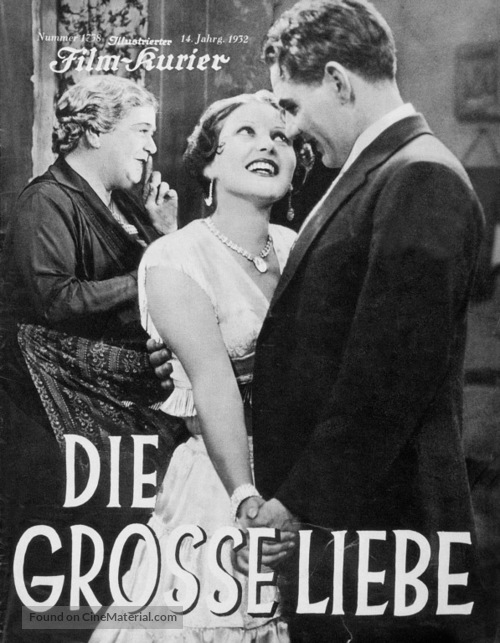 Die gro&szlig;e Liebe - Austrian Movie Poster