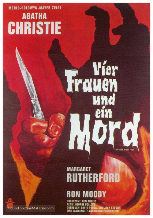 Murder Most Foul - German Movie Poster