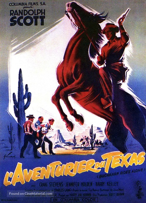 Buchanan Rides Alone - French Movie Poster