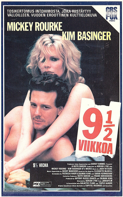 Nine 1/2 Weeks - Finnish Movie Cover