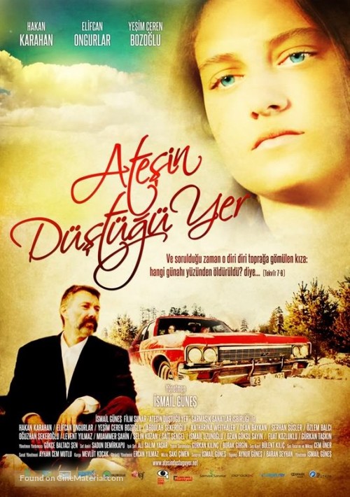 Atesin d&uuml;st&uuml;g&uuml; yer - Turkish Movie Poster