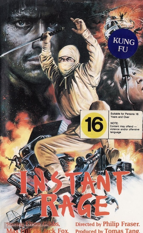 Instant Rage - New Zealand VHS movie cover