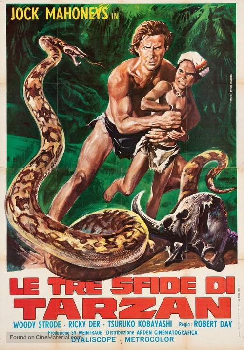 Tarzan&#039;s Three Challenges - Italian Movie Poster