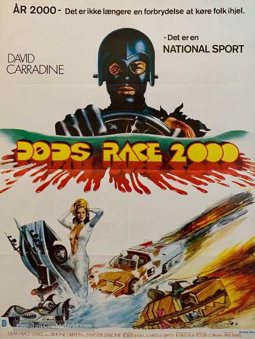 Death Race 2000 - Danish Movie Poster