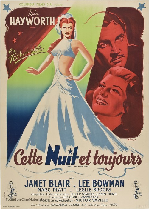 Tonight and Every Night - French Movie Poster