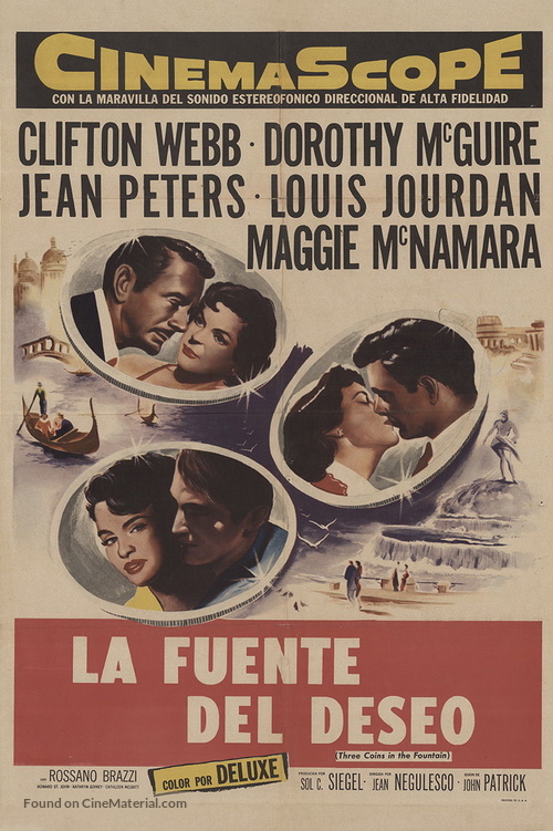 Three Coins in the Fountain - Argentinian Movie Poster