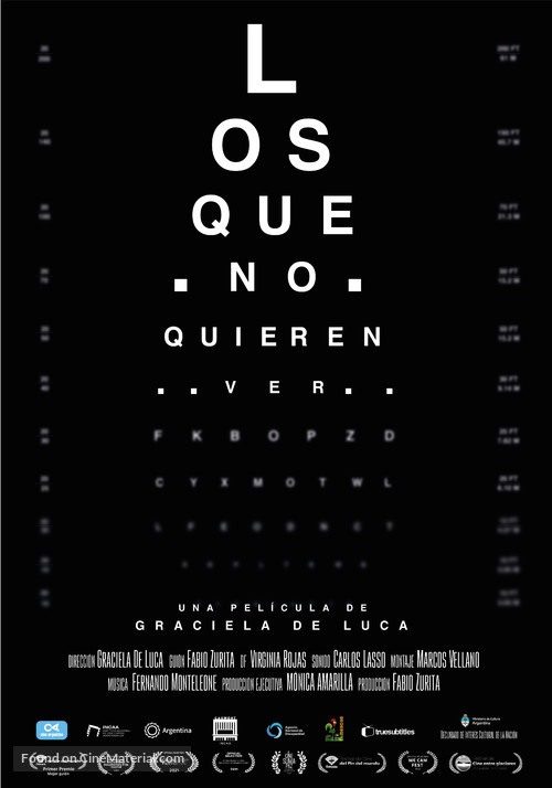 Los que no quieren ver - Argentinian Movie Poster