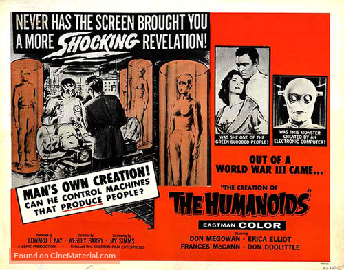 The Creation of the Humanoids - British Movie Poster