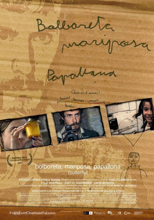 Bolboreta, mariposa, papallona - Spanish Movie Poster