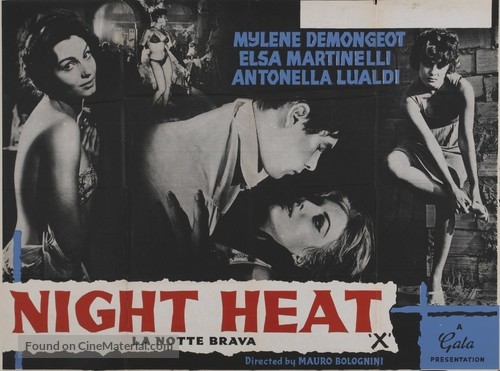 La notte brava - British Movie Poster