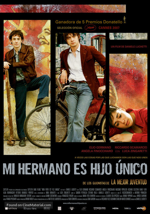 Mio fratello &eacute; figlio unico - Spanish Movie Poster
