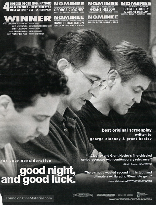 Good Night, and Good Luck. - For your consideration movie poster