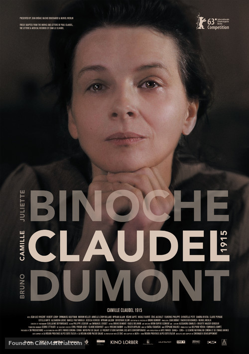 Camille Claudel, 1915 - Theatrical movie poster