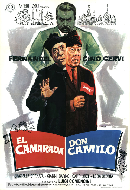 Il compagno Don Camillo - Spanish Movie Poster