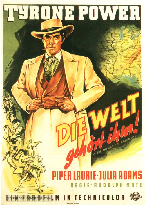 The Mississippi Gambler - German Movie Poster