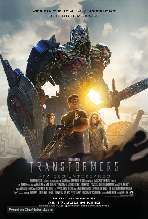 Transformers: Age of Extinction - German Movie Poster