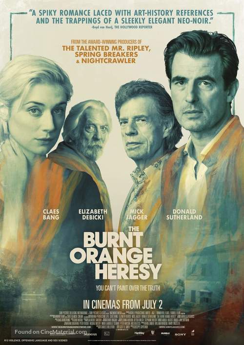 The Burnt Orange Heresy - New Zealand Movie Poster