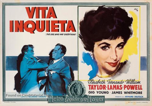 The Girl Who Had Everything - Italian Movie Poster