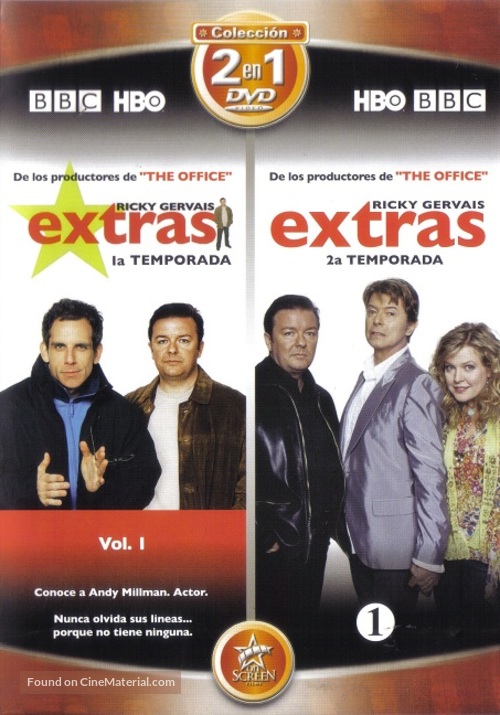 &quot;Extras&quot; - Mexican DVD movie cover