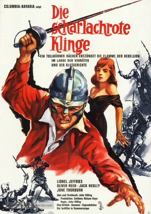 The Scarlet Blade - German Movie Poster