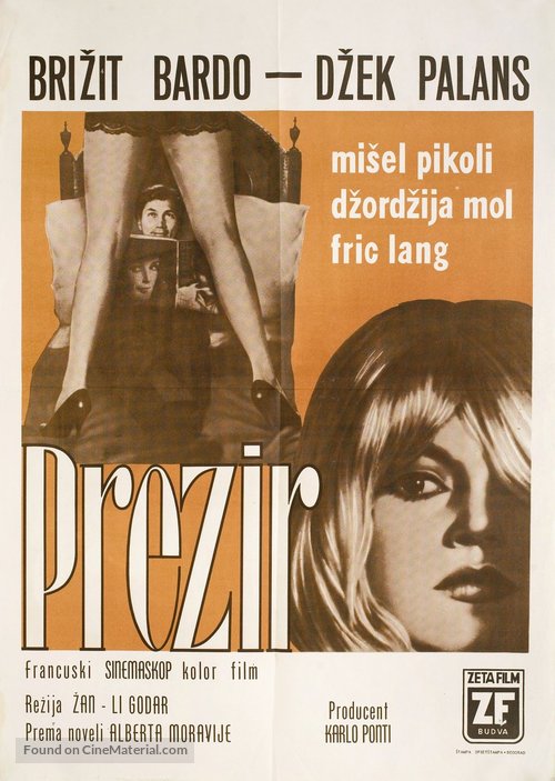 Le m&eacute;pris - Yugoslav Movie Poster