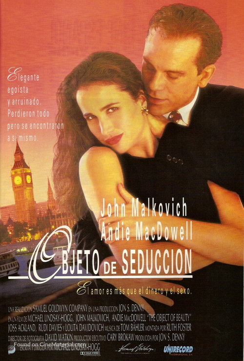The Object of Beauty - Spanish poster