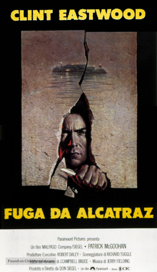 Escape From Alcatraz - Italian Theatrical movie poster