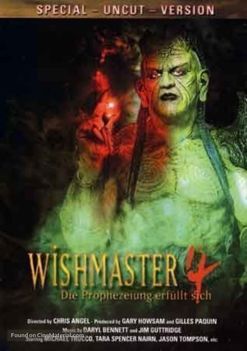 Wishmaster 4: The Prophecy Fulfilled - German DVD movie cover
