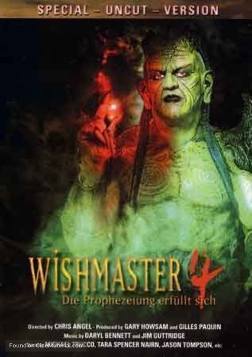 Wishmaster 4: The Prophecy Fulfilled - German DVD movie cover