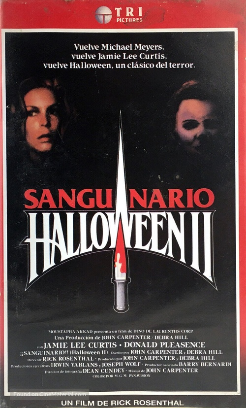 Halloween II - Spanish VHS movie cover