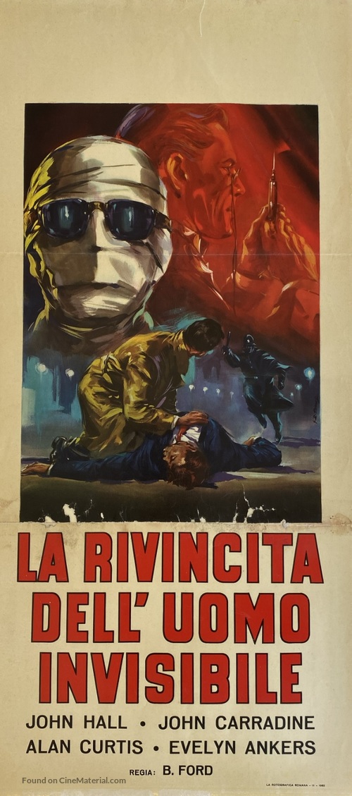 The Invisible Man&#039;s Revenge - Italian Movie Poster