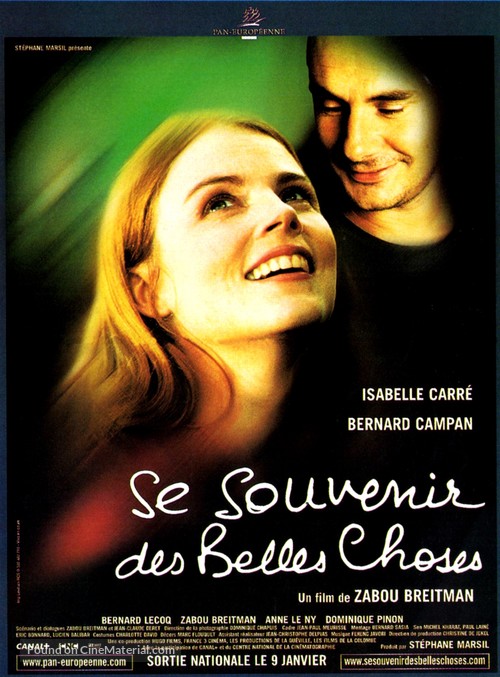 Se souvenir des belles choses - French Movie Poster