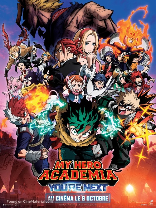 My Hero Academia the Movie: You&#039;re Next - French Movie Poster