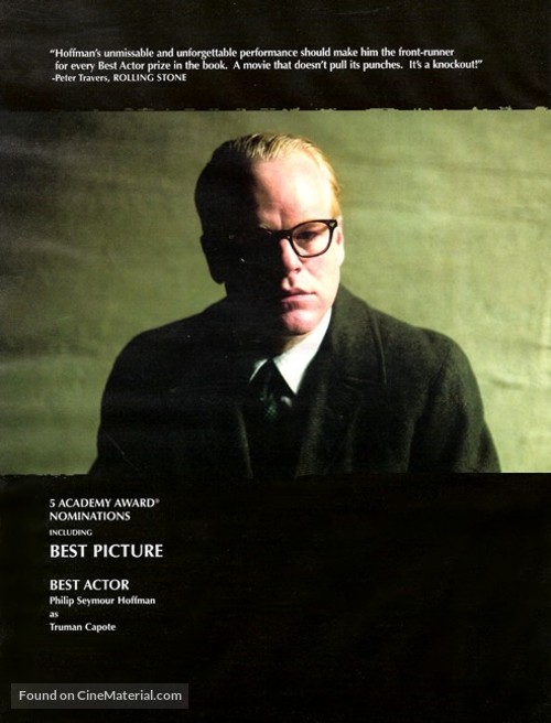Capote - For your consideration movie poster