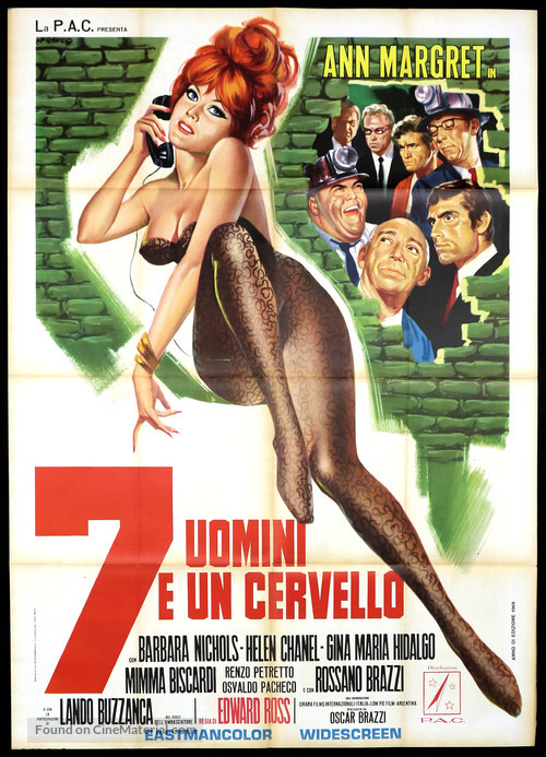 7 uomini e un cervello - Italian Movie Poster