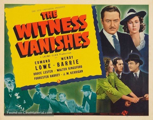 The Witness Vanishes - Movie Poster