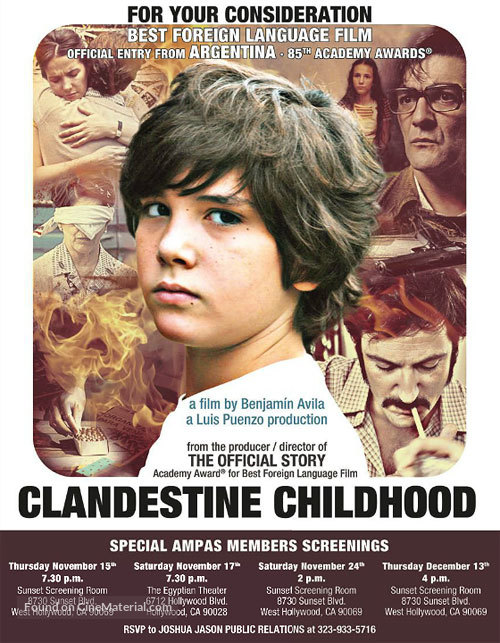 Infancia clandestina - For your consideration movie poster