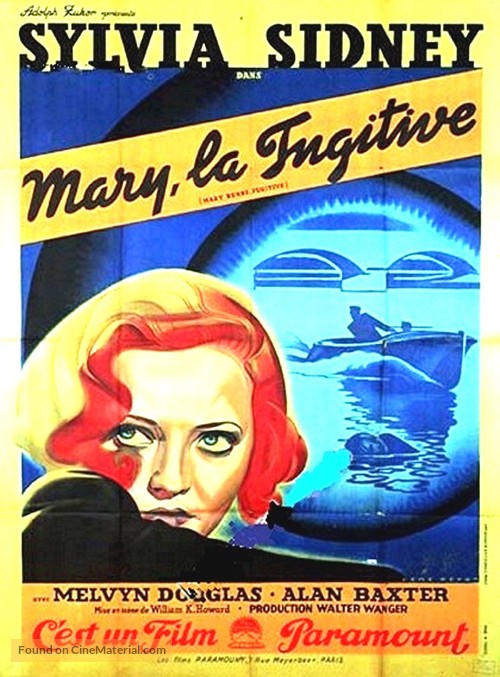 Mary Burns, Fugitive - French Movie Poster