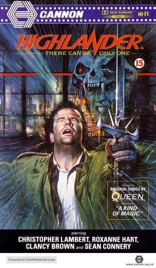 Highlander - British VHS movie cover