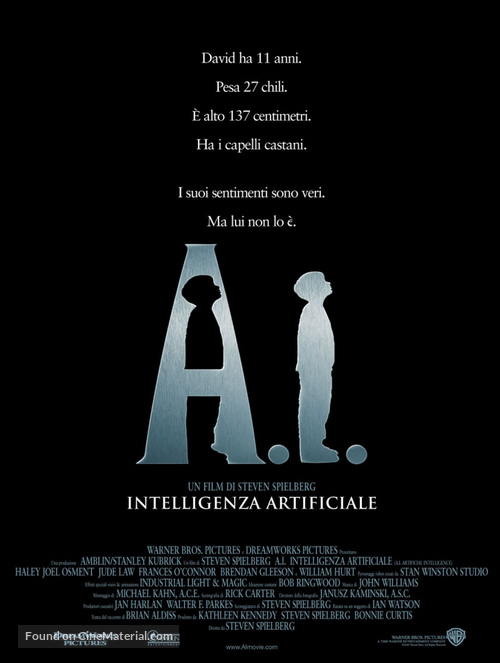 Artificial Intelligence: AI - Italian Movie Poster