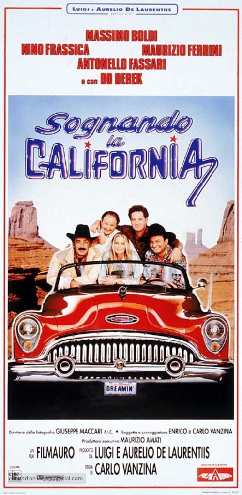 Sognando la California - Italian Movie Poster