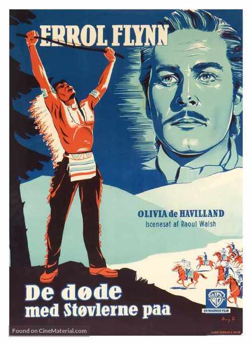 They Died with Their Boots On - Danish Movie Poster