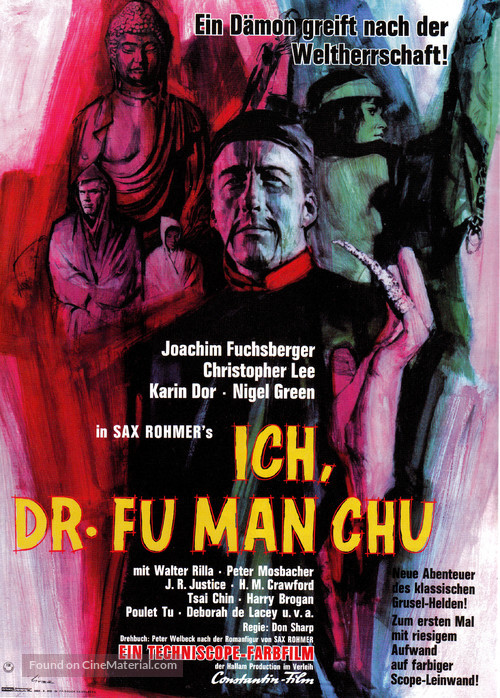 The Face of Fu Manchu - German Movie Poster